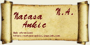 Nataša Ankić vizit kartica